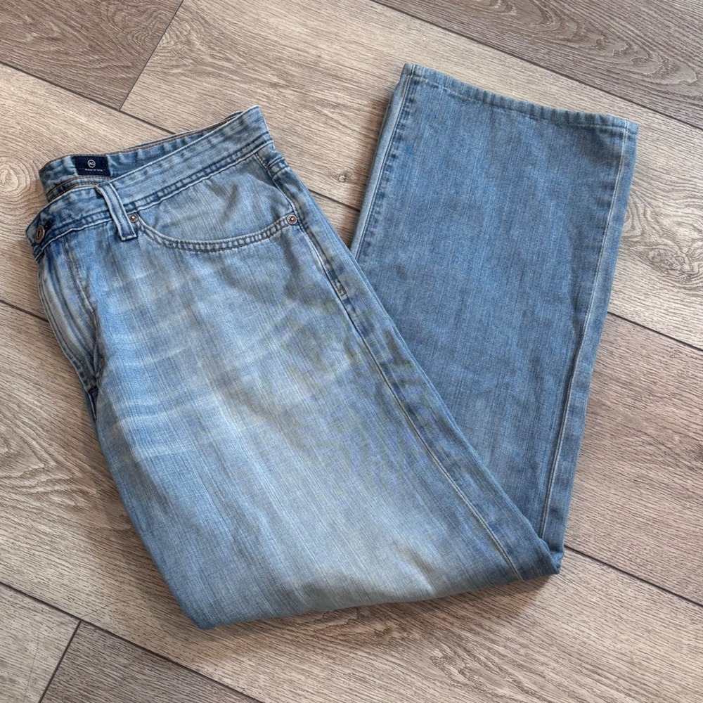 AG Adriano Goldschmied The Hero Jeans Mens 36 Light Wash Relaxed Fit Denim